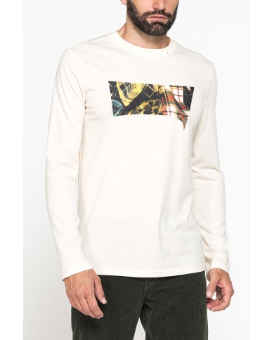 LONG SLEEVE T-SHIRT CON COLLO TONDO E STAMPA LOGO
