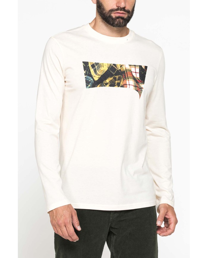 LONG SLEEVE T-SHIRT CON COLLO TONDO E STAMPA LOGO