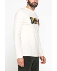 LONG SLEEVE T-SHIRT CON COLLO TONDO E STAMPA LOGO
