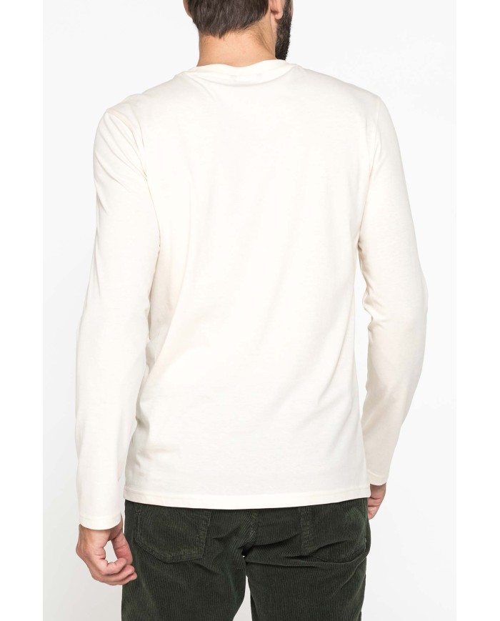 LONG SLEEVE T-SHIRT CON COLLO TONDO E STAMPA LOGO