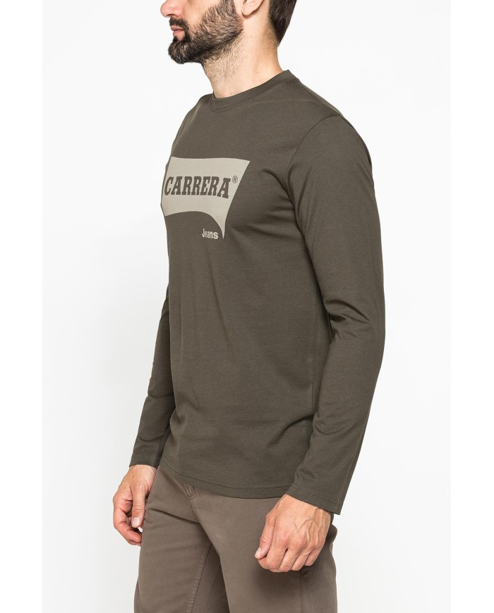 LONG SLEEVE T-SHIRT CON COLLO TONDO E STAMPA LOGO
