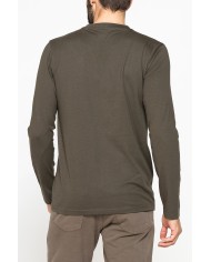 LONG SLEEVE T-SHIRT CON COLLO TONDO E STAMPA LOGO