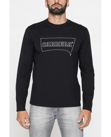 LONG SLEEVE T-SHIRT CON COLLO TONDO E STAMPA LOGO