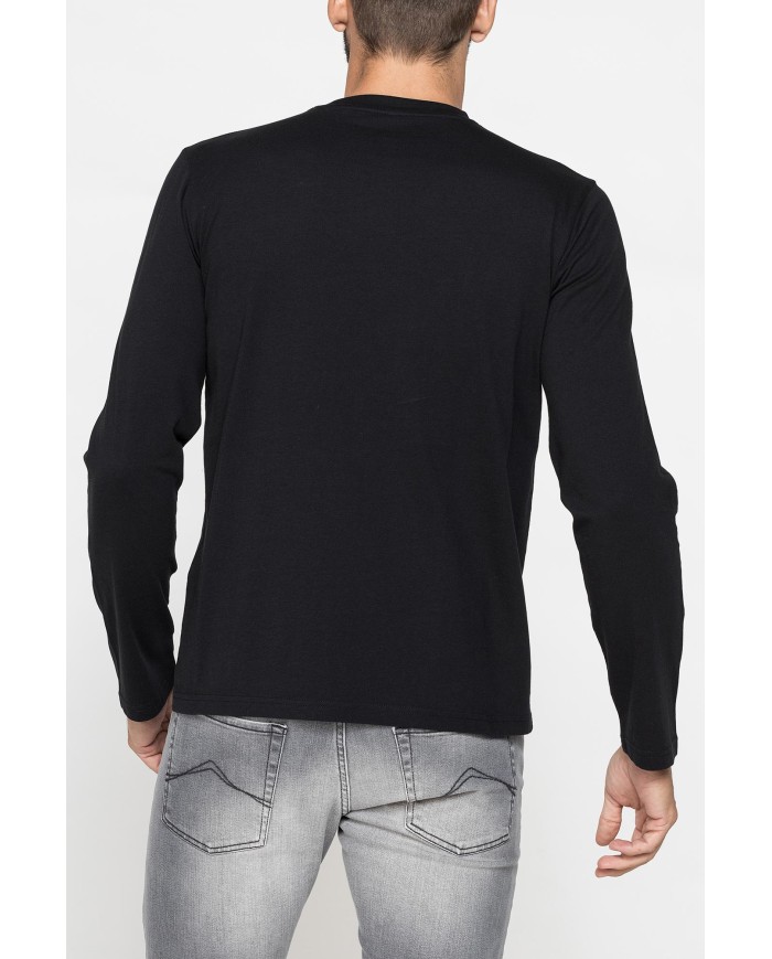 LONG SLEEVE T-SHIRT CON COLLO TONDO E STAMPA LOGO