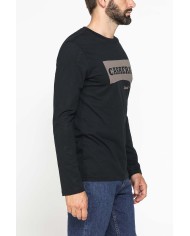 LONG SLEEVE T-SHIRT CON COLLO TONDO E STAMPA LOGO