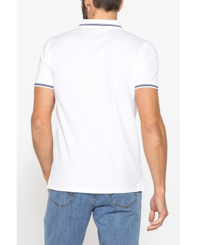 POLO IN PIQUET DI COTONE CON TIPPING A CONTRASTO