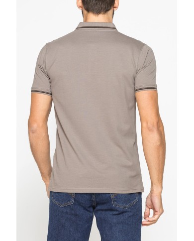 POLO IN PIQUET DI COTONE CON TIPPING A CONTRASTO