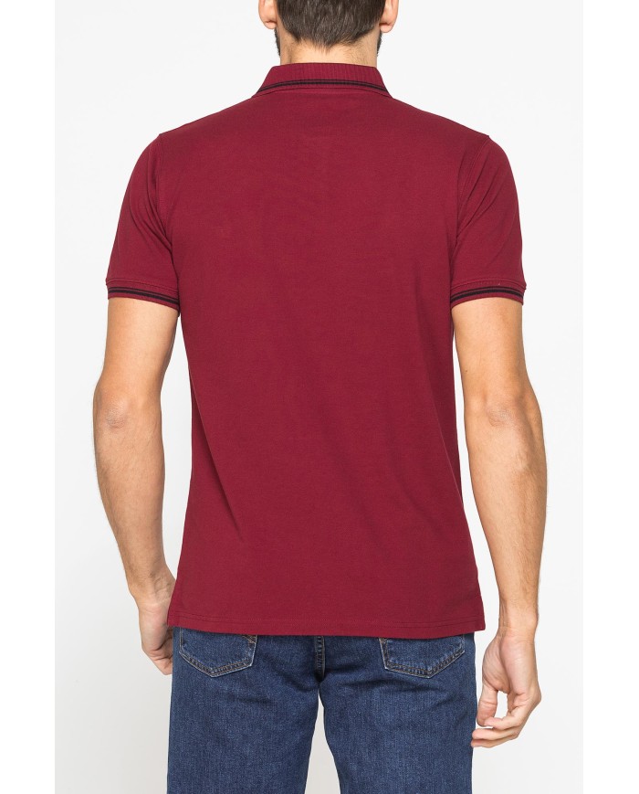 POLO IN PIQUET DI COTONE CON TIPPING A CONTRASTO