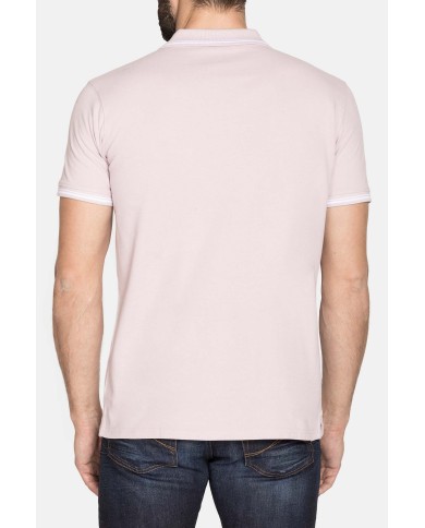 POLO IN PIQUET DI COTONE CON TIPPING A CONTRASTO