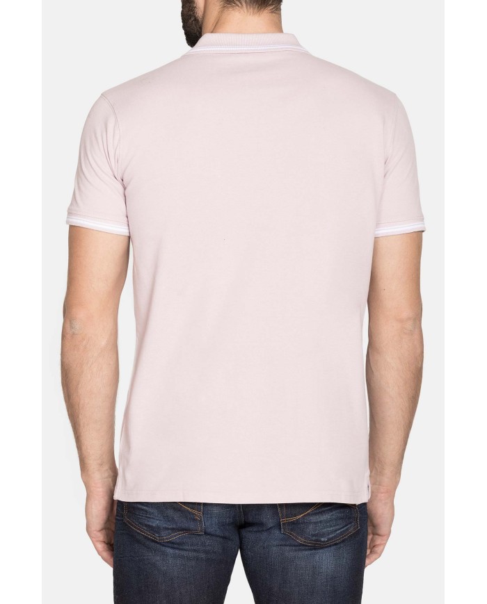 POLO IN PIQUET DI COTONE CON TIPPING A CONTRASTO