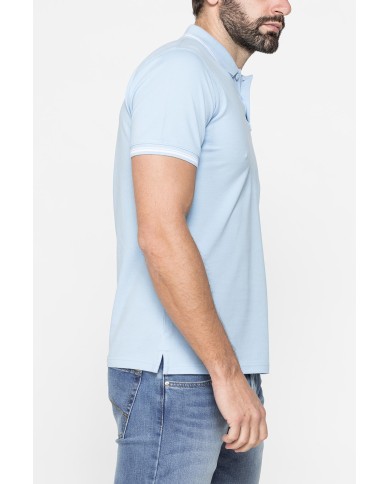 POLO IN PIQUET DI COTONE CON TIPPING A CONTRASTO