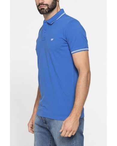 POLO IN PIQUET DI COTONE CON TIPPING A CONTRASTO