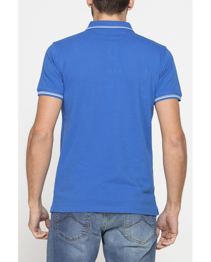 POLO IN PIQUET DI COTONE CON TIPPING A CONTRASTO