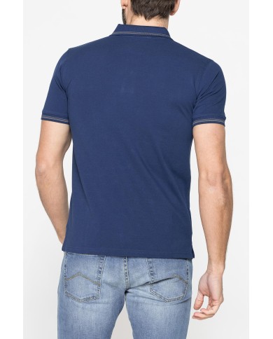 POLO IN PIQUET DI COTONE CON TIPPING A CONTRASTO