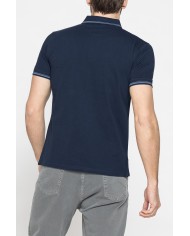 POLO IN PIQUET DI COTONE CON TIPPING A CONTRASTO POLO IN PIQUET DI COTONE CON TIPPING A CONTRASTO