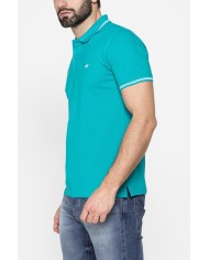 POLO IN PIQUET DI COTONE CON TIPPING A CONTRASTO POLO IN PIQUET DI COTONE CON TIPPING A CONTRASTO