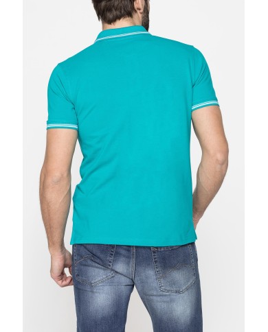 POLO IN PIQUET DI COTONE CON TIPPING A CONTRASTO