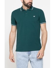 POLO IN PIQUET DI COTONE CON TIPPING A CONTRASTO POLO IN PIQUET DI COTONE CON TIPPING A CONTRASTO