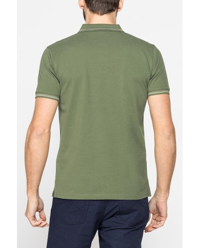 POLO IN PIQUET DI COTONE CON TIPPING A CONTRASTO