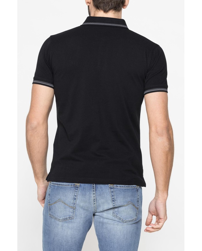 POLO IN PIQUET DI COTONE CON TIPPING A CONTRASTO