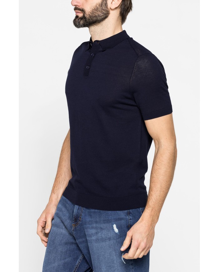 POLO 2 BOTTONI DA UOMO IN CREPE DI COTONE