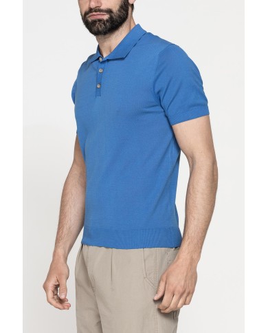 POLO 2 BOTTONI DA UOMO IN CREPE DI COTONE