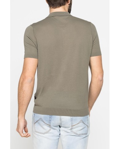 POLO 2 BOTTONI DA UOMO IN CREPE DI COTONE