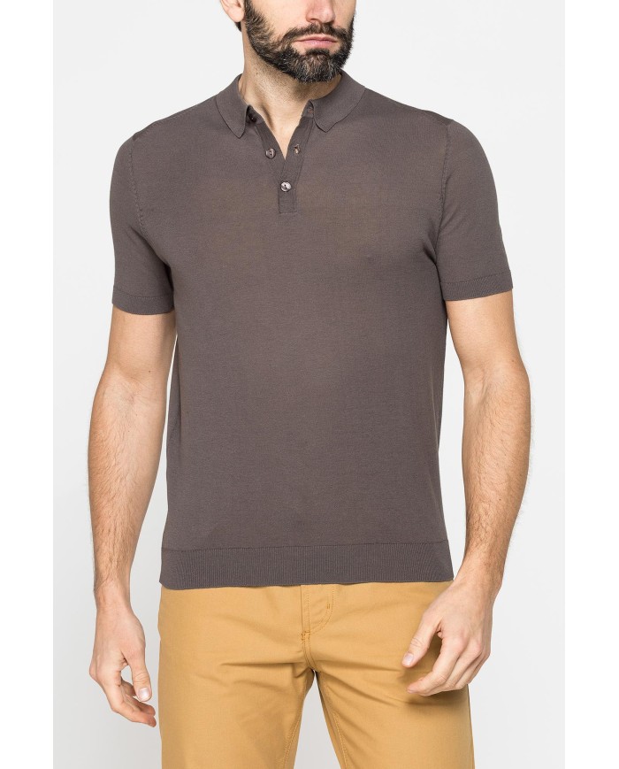 POLO 2 BOTTONI DA UOMO IN CREPE DI COTONE