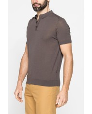 POLO 2 BOTTONI DA UOMO IN CREPE DI COTONE