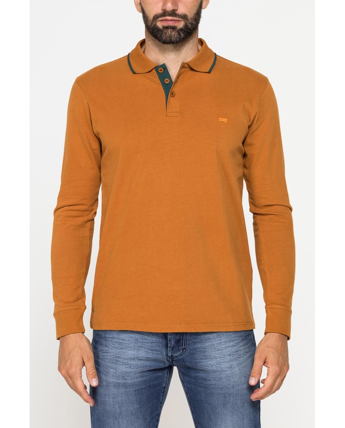 POLO A MANICA LUNGA IN JERSEY DI COTONE