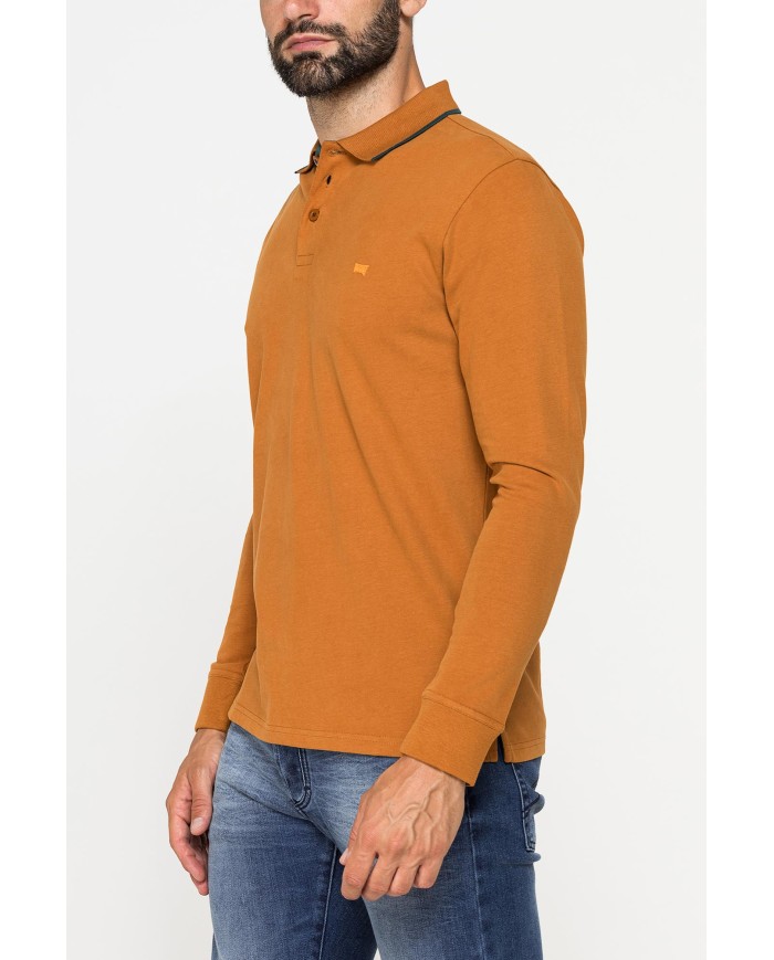 POLO A MANICA LUNGA IN JERSEY DI COTONE