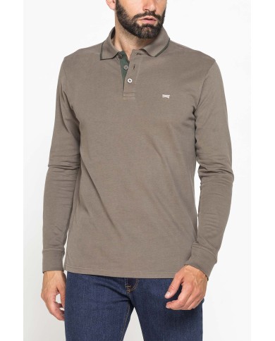 POLO A MANICA LUNGA IN JERSEY DI COTONE