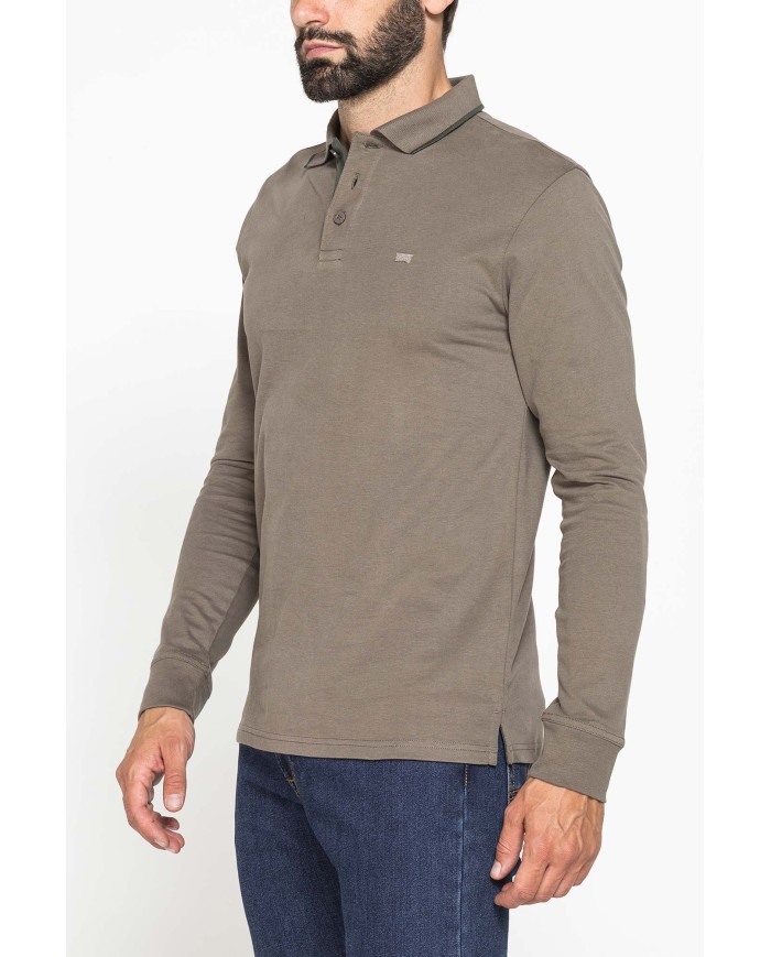 POLO A MANICA LUNGA IN JERSEY DI COTONE
