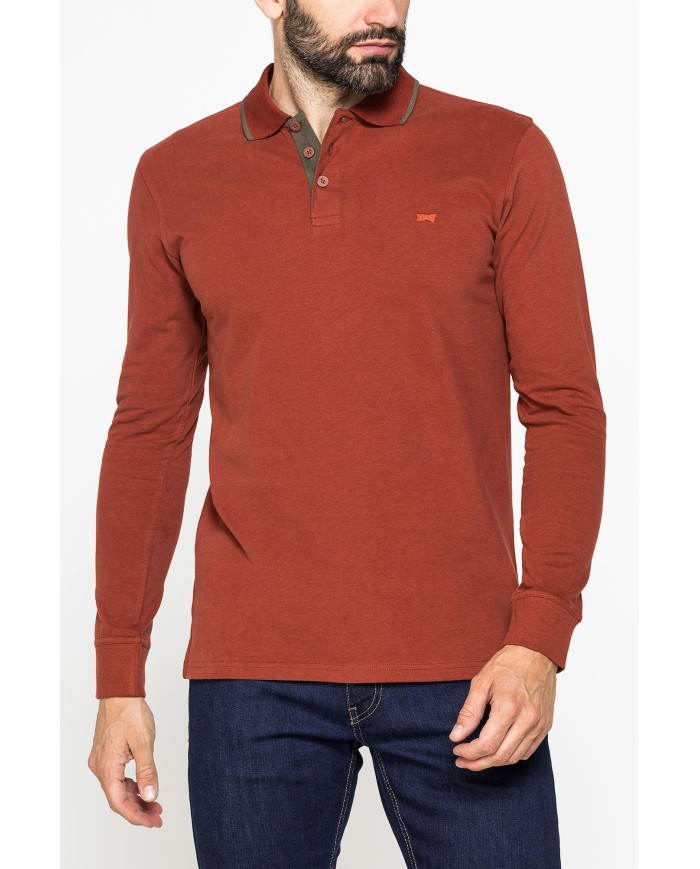 POLO A MANICA LUNGA IN JERSEY DI COTONE