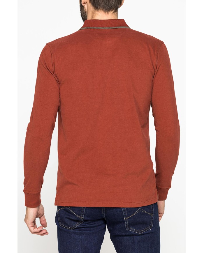 POLO A MANICA LUNGA IN JERSEY DI COTONE