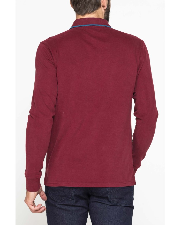 POLO A MANICA LUNGA IN JERSEY DI COTONE