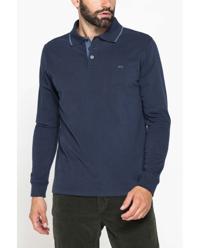 POLO A MANICA LUNGA IN JERSEY DI COTONE