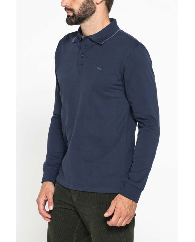 POLO A MANICA LUNGA IN JERSEY DI COTONE