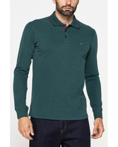 POLO A MANICA LUNGA IN JERSEY DI COTONE