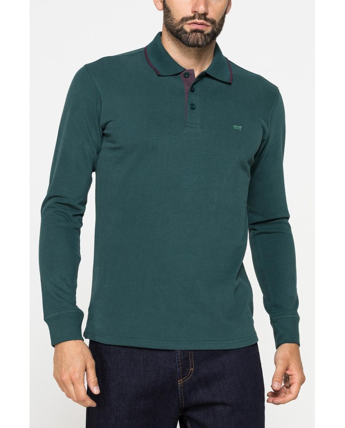 POLO A MANICA LUNGA IN JERSEY DI COTONE