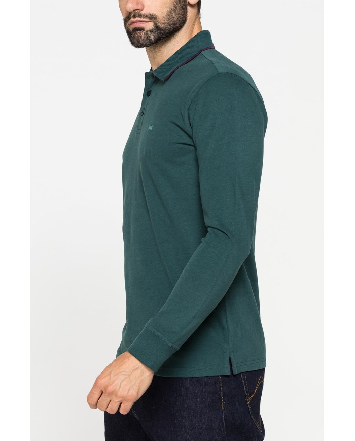 POLO A MANICA LUNGA IN JERSEY DI COTONE