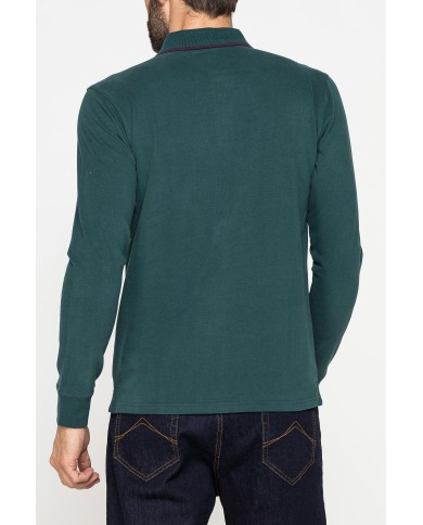 POLO A MANICA LUNGA IN JERSEY DI COTONE