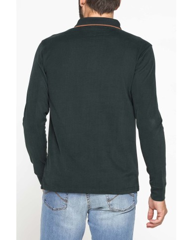 POLO A MANICA LUNGA IN JERSEY DI COTONE