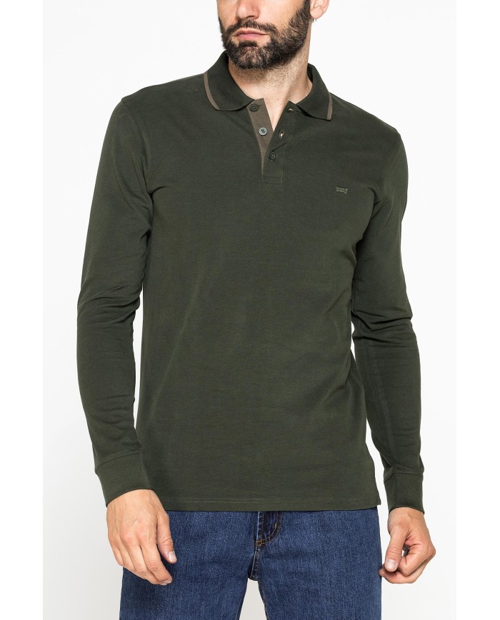 POLO A MANICA LUNGA IN JERSEY DI COTONE