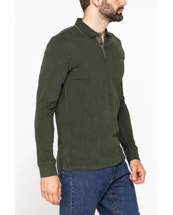 POLO A MANICA LUNGA IN JERSEY DI COTONE