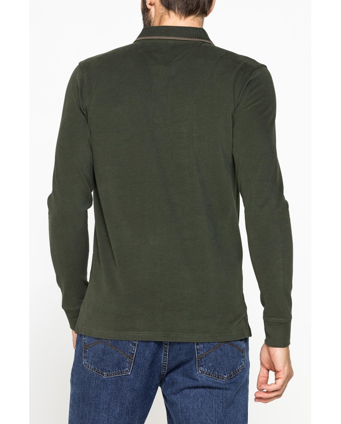 POLO A MANICA LUNGA IN JERSEY DI COTONE