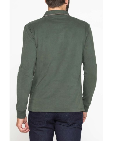 POLO A MANICA LUNGA IN JERSEY DI COTONE