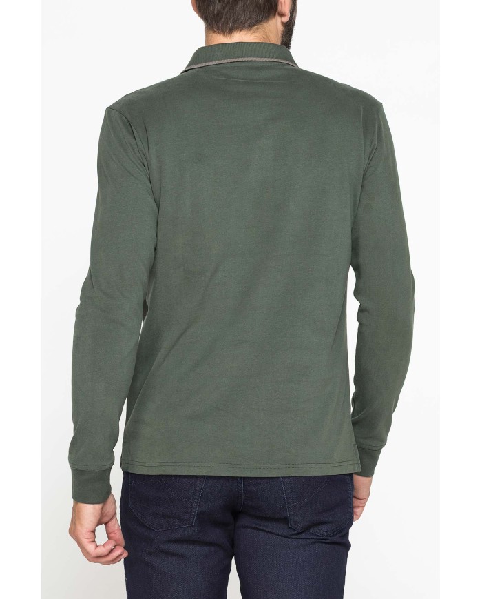 POLO A MANICA LUNGA IN JERSEY DI COTONE