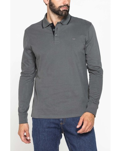 POLO A MANICA LUNGA IN JERSEY DI COTONE