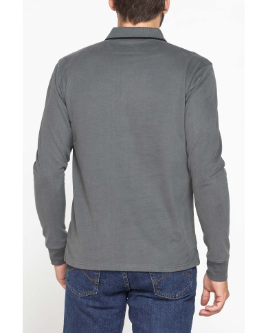 POLO A MANICA LUNGA IN JERSEY DI COTONE